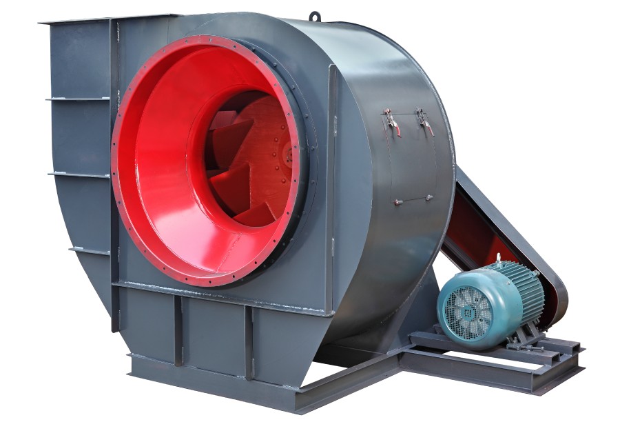Under what circumstances should the centrifugal fan be stopped immediately?